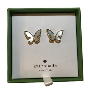 Kate Spade All A Flutter Butterfly Stud Earrings New